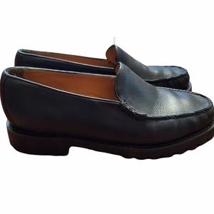Cole Haan 6.5B Black Chunky Black Leather Loafers